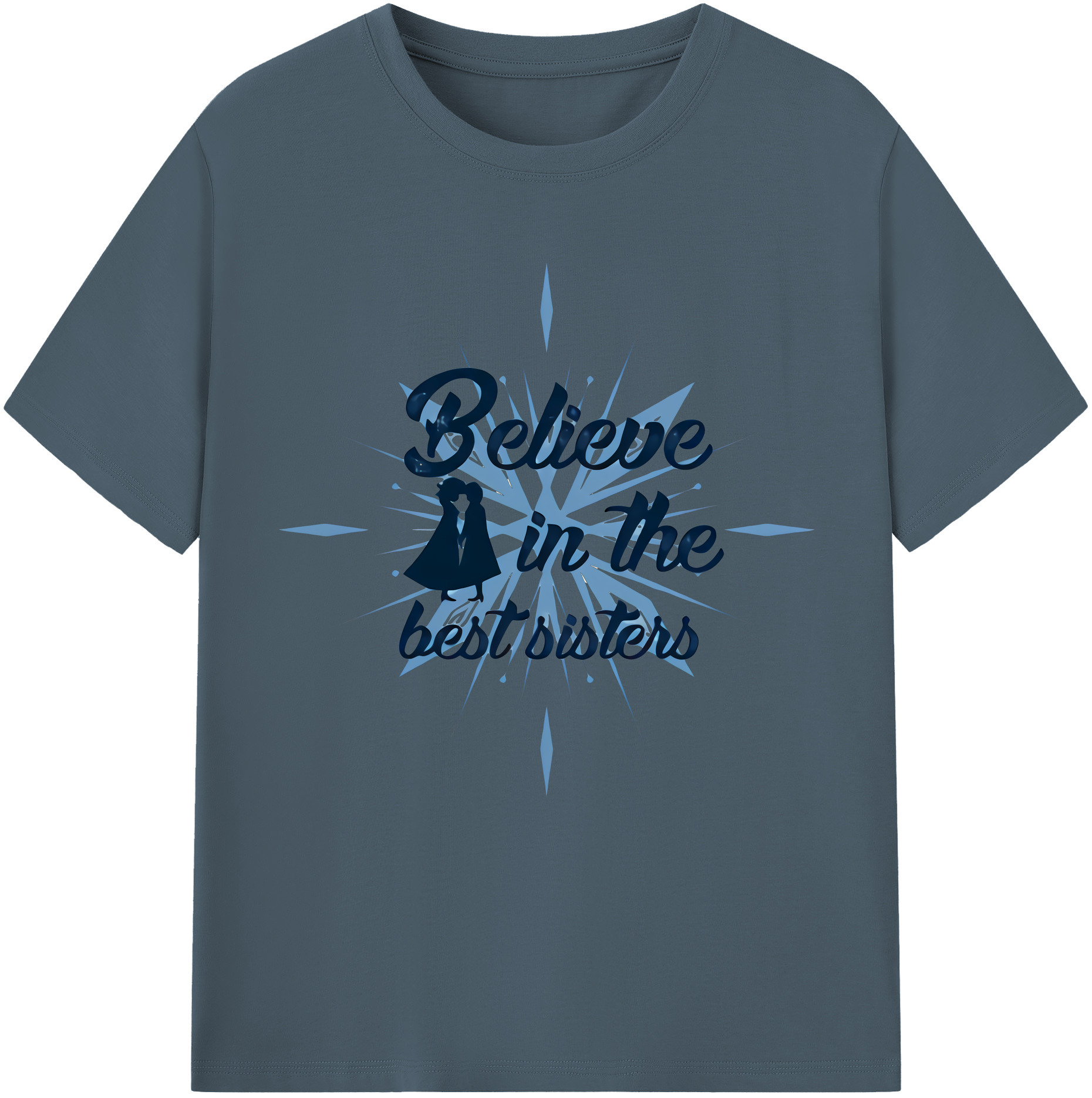 （画像用） アナと雪の女王 アンナ エルサ Frozen Anna Elsa 綿100％半袖Tシャツ（フロントプリント）